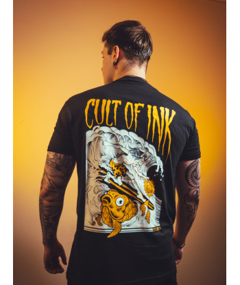 Camiseta Kanagawa Negra | Arte japonés y estilo urbano - Cult of Ink