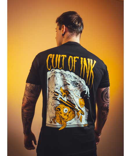 Kanagawa Black T-Shirt | Cult of Ink