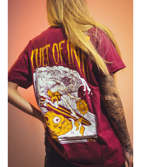 Kanagawa Garnet T-Shirt | Women's Fashion - Cult of Ink