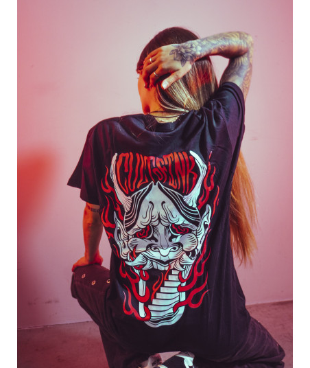 Oni Black T-shirt | Women's Fashion - Cult of Ink